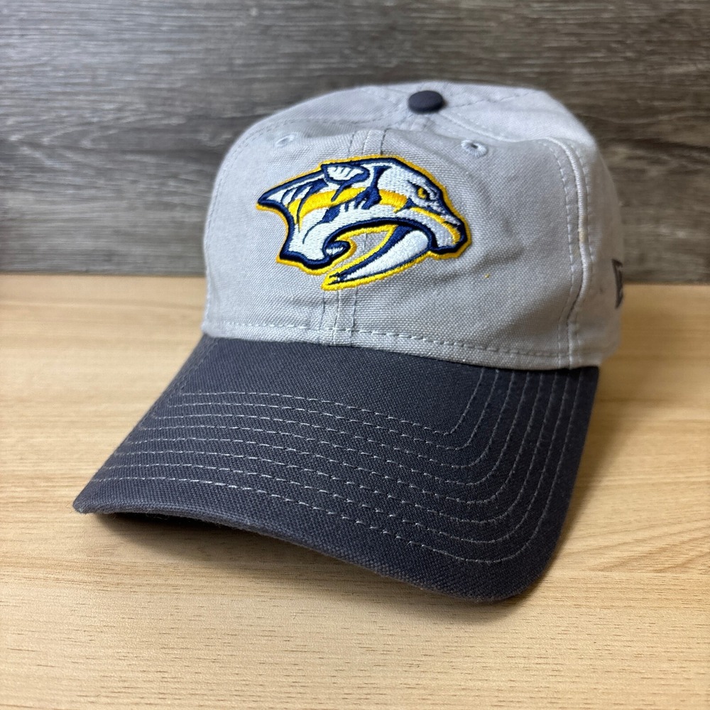 Nashville Predators Hat Cap Strap Gray NHL Hockey Leather Strap New Era‎